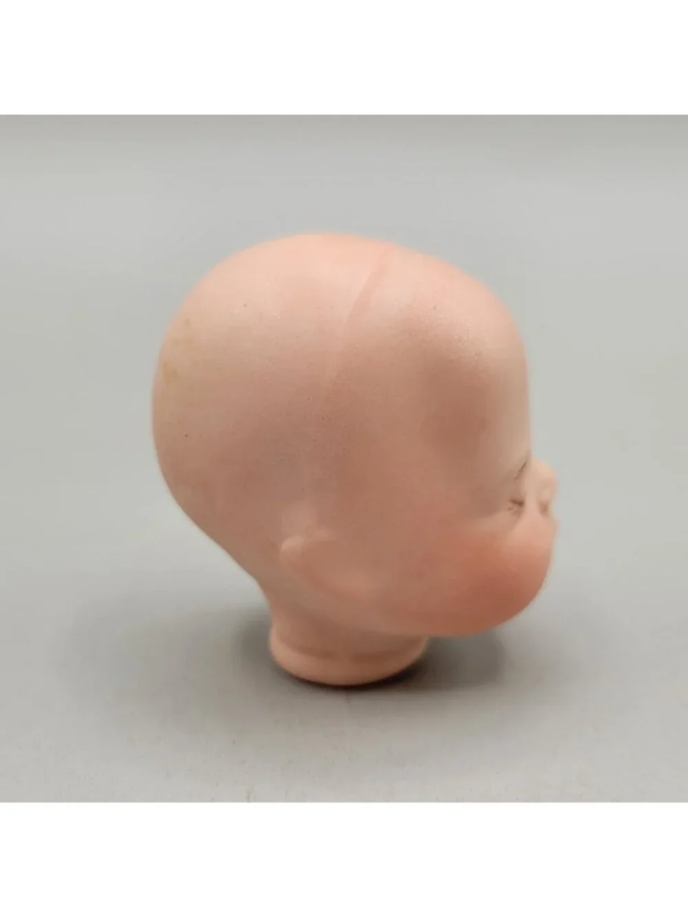 Porcelain Bisque Doll Head Sugar Lump Repro Boots Tyner Painted Face Closed Eyes